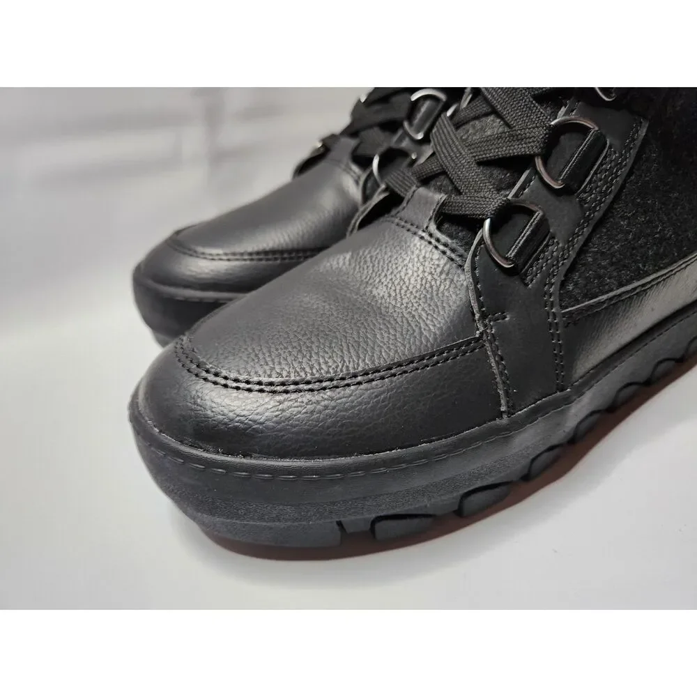 Sperry Juneau Low Hiker Wool‑Blend Boots Women’s 9 Black